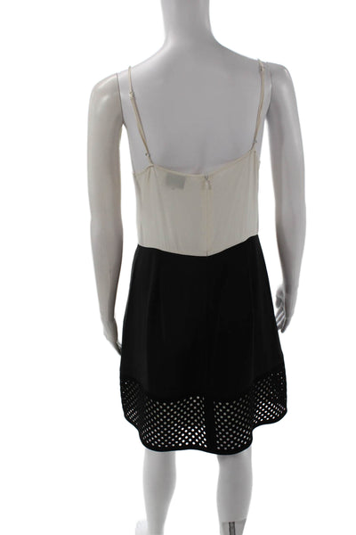 3.1 Phillip Lim Women White Silk Slip Dress Sleeveless Zip Designer Size 6