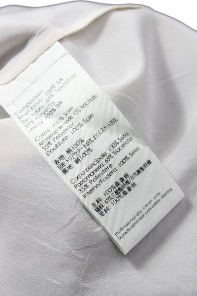 3.1 Phillip Lim Women White Silk Slip Dress Sleeveless Zip Designer Size 6