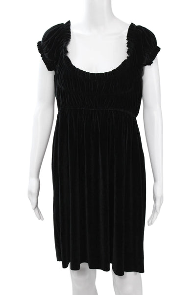 Free People Womens Black Mini Shift Dress Size L