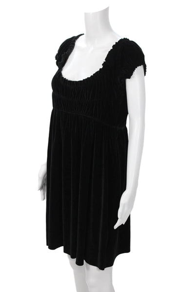 Free People Womens Black Mini Shift Dress Size L