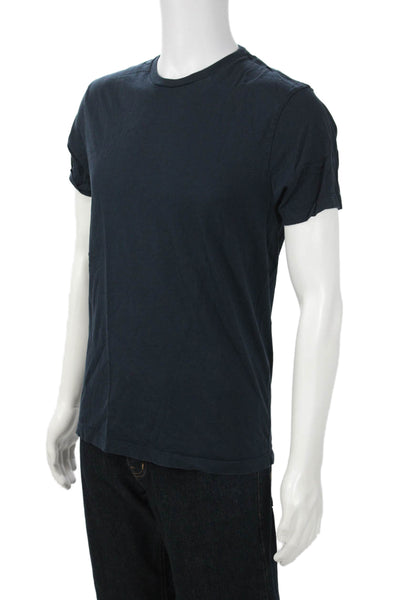 J Crew Mens Dark Blue Cotton Crew Neck Short Sleeve T-Shirt Size M