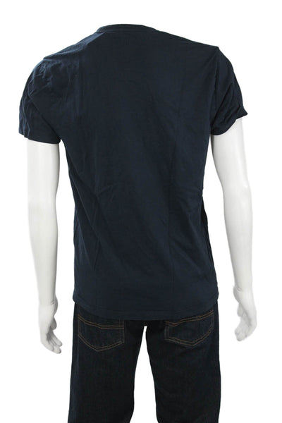 J Crew Mens Dark Blue Cotton Crew Neck Short Sleeve T-Shirt Size M