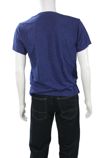J Crew Mens Blue Crew Neck Short Sleeve T-Shirt 60% Cotton 40% Polyester Size M