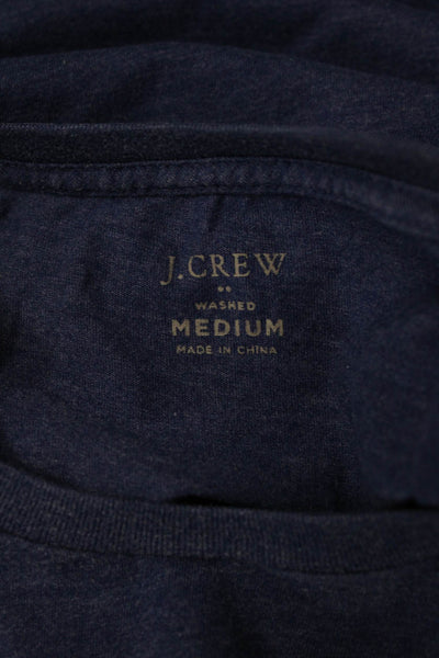 J Crew Mens Blue Crew Neck Short Sleeve T-Shirt 60% Cotton 40% Polyester Size M