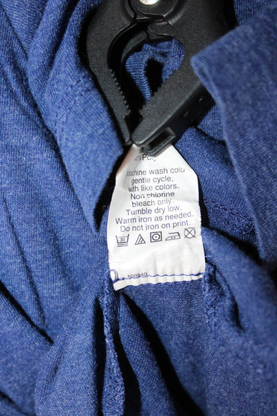 J Crew Mens Blue Crew Neck Short Sleeve T-Shirt 60% Cotton 40% Polyester Size M