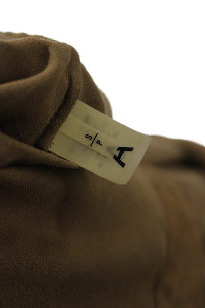 Elie Tahari Women Brown Polyester Petite 3/4 Sleeve Jacket Size S