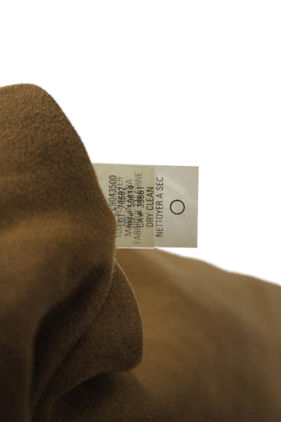 Elie Tahari Women Brown Polyester Petite 3/4 Sleeve Jacket Size S