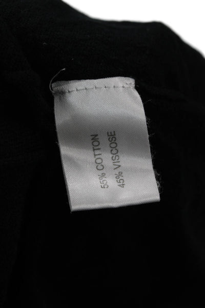 Cullen Unisex Cardigan Black Mock Neck Long Sleeve Cotton Viscose Size M