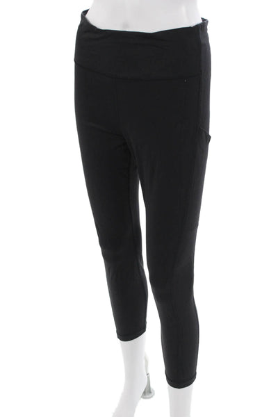 Athleta Womens Cropped Ankle Leggings Black Size M