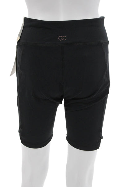 Calia Unisex Biker Shorts Black Nylon Spandex Zip Size L