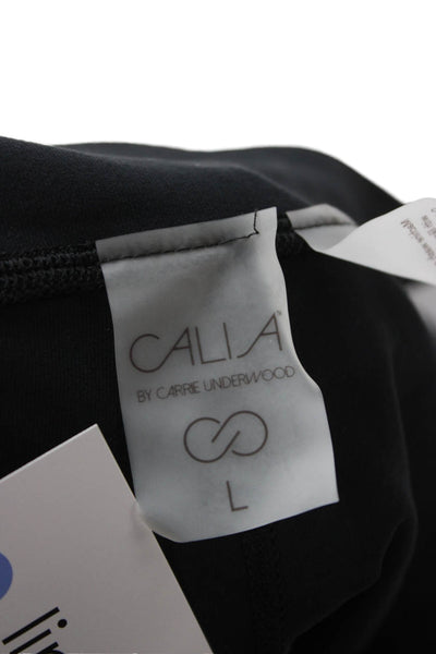 Calia Unisex Biker Shorts Black Nylon Spandex Zip Size L