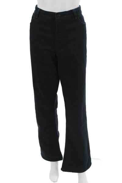 Chaps Women Black Mid Rise Pants 32in Inseam 90s Style Size 14