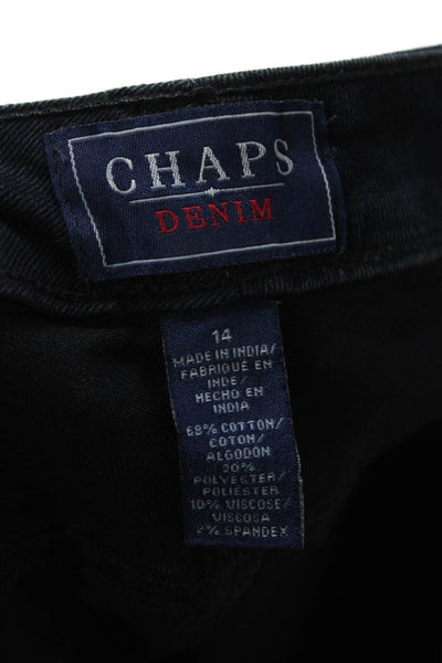 Chaps Women Black Mid Rise Pants 32in Inseam 90s Style Size 14