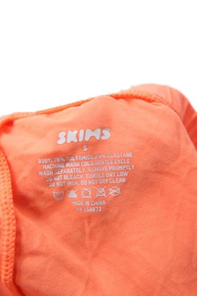 Skims Unisex Biker Shorts Orange Size S