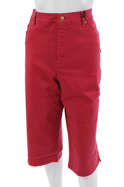 Gloria Vanderbilt Edition Unisex Bermuda Shorts High Rise Red Size 16