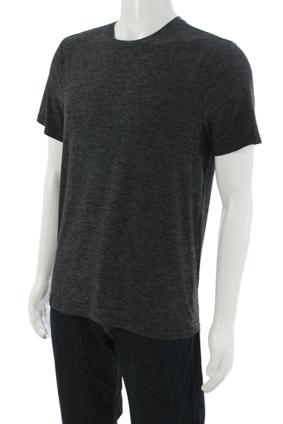 Outdoor Voices Mens Dark Gray T-Shirt Crew Neck Short Sleeve Polyester Size S