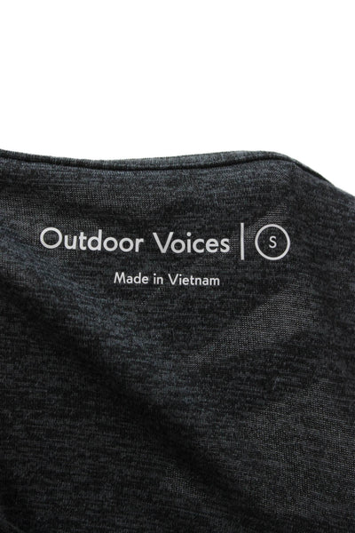 Outdoor Voices Mens Dark Gray T-Shirt Crew Neck Short Sleeve Polyester Size S