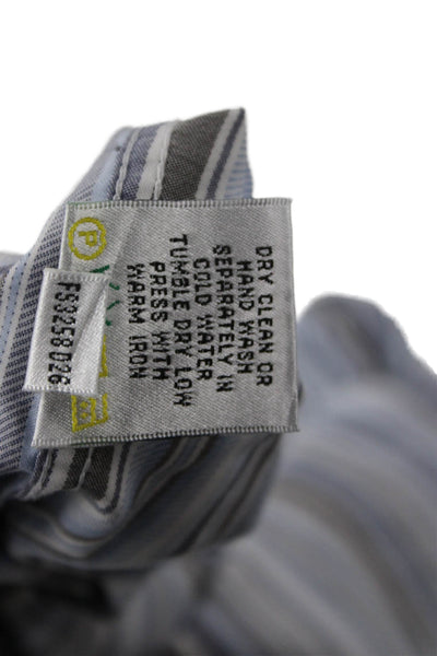 Bugatchi Mens Striped Long Sleeve Button Up Cotton Shirt Size L