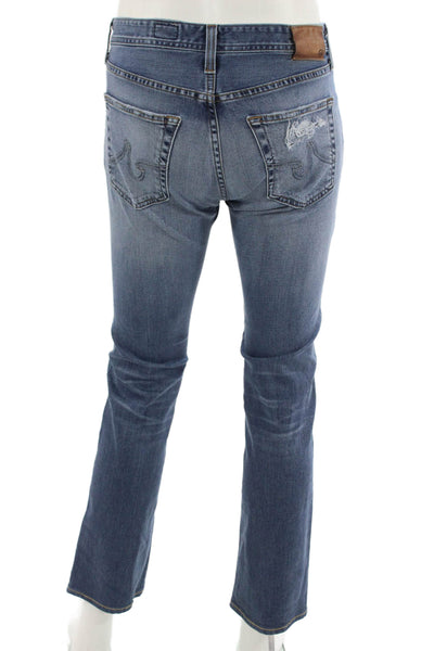 AG Adriano Goldschmied Unisex Boyfriend Cropped Blue Jeans Size 30