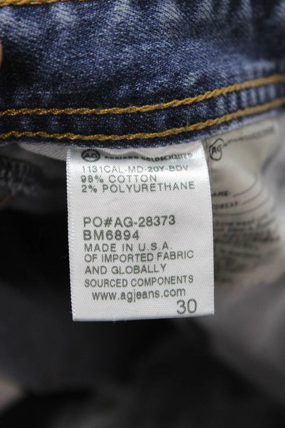 AG Adriano Goldschmied Unisex Boyfriend Cropped Blue Jeans Size 30