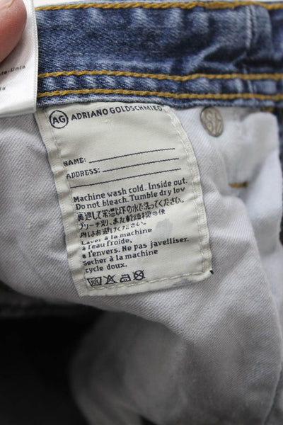 AG Adriano Goldschmied Unisex Boyfriend Cropped Blue Jeans Size 30