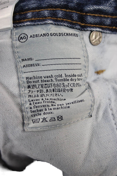 AG Adriano Goldschmied Mens Skinny Straight Jeans Dark Blue Size 30