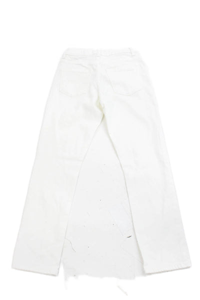 DL 1961 Girls Cotton Solid Skinny Jeans White Size 10