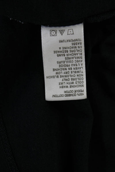 Designer Mens V Neck Black T Shirt Short Sleeve 100% Combed Cotton Solid Size 2