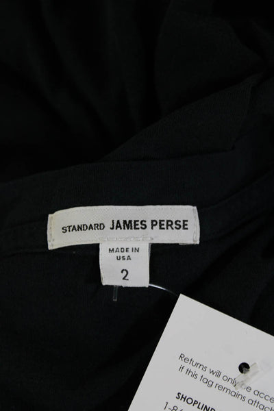 Designer Mens V Neck Black T Shirt Short Sleeve 100% Combed Cotton Solid Size 2