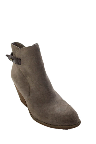 Treasure & Bond Womens Suede Belted Ankle Boots Brown Size 8.5 Medium