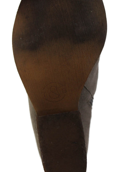 Treasure & Bond Womens Suede Belted Ankle Boots Brown Size 8.5 Medium