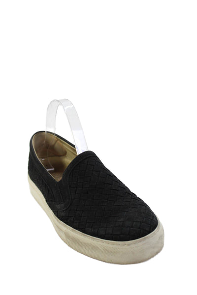 M Gemi Womensa Suede Woven Slide On Sneakers Black Size 39 9