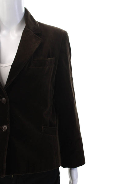 Bagatelle Unisex Classic Brown Poly Blend Collared Long Sleeve Blazer Size S