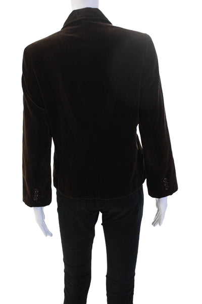 Bagatelle Unisex Classic Brown Poly Blend Collared Long Sleeve Blazer Size S