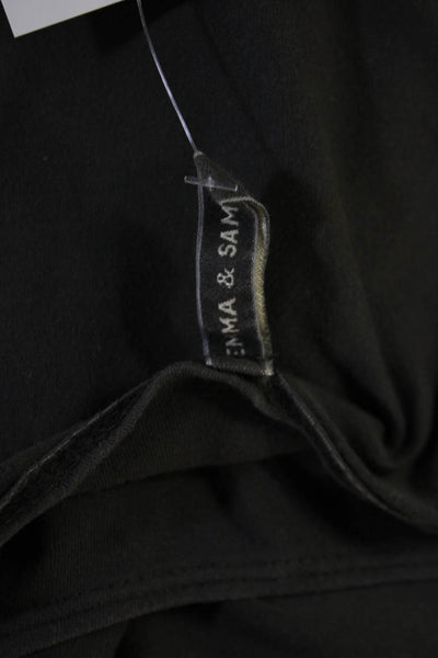 Emma & Sam Womens Cropped Basic Dark Gray Tank Crew Neck Size L
