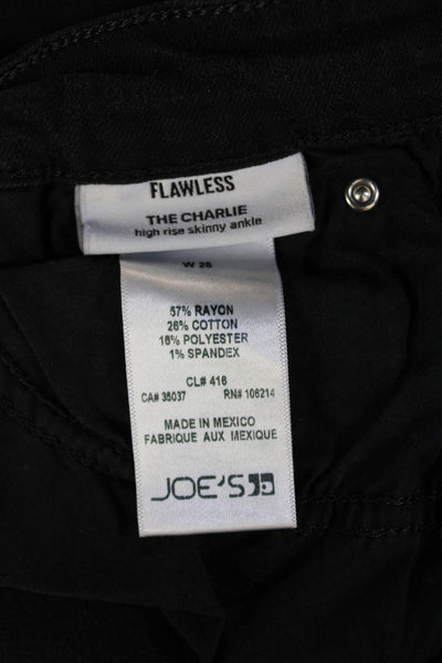Joes Womens Black Ankle Skinny Mid Rise Jeans Size 28