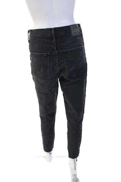 Levis Womens Ankle Skinny Mid Rise Jeans Black Size 31