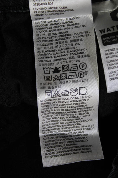 Levis Womens Ankle Skinny Mid Rise Jeans Black Size 31