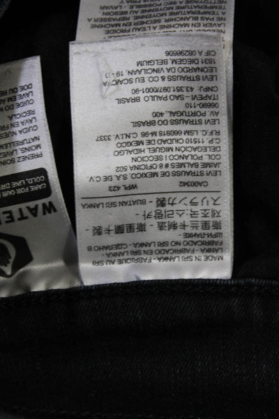 Levis Womens Ankle Skinny Mid Rise Jeans Black Size 31