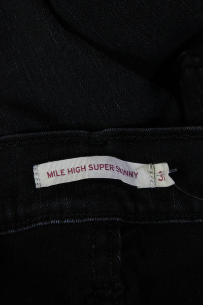 Levis Womens Ankle Skinny Mid Rise Jeans Black Size 31