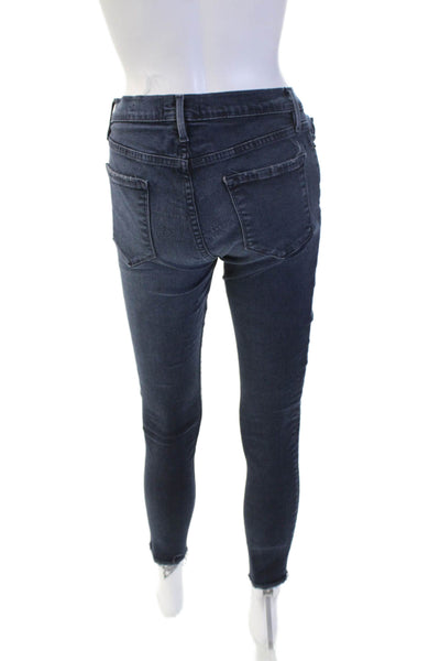 Frame Denim Unisex Skinny Wide-Leg Jeans Dark Blue Size 28