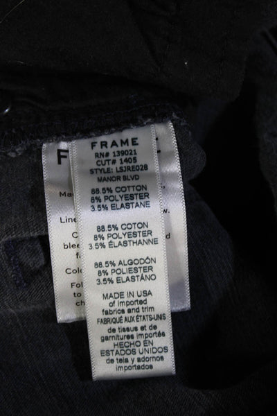 Frame Denim Unisex Skinny Wide-Leg Jeans Dark Blue Size 28