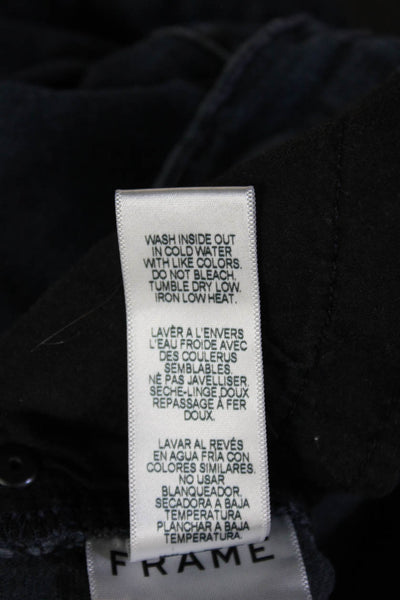 Frame Denim Unisex Skinny Wide-Leg Jeans Dark Blue Size 28