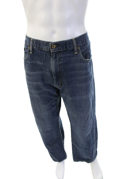 Frame Denim Unisex Skinny Wide-Leg Jeans Dark Blue Size 28