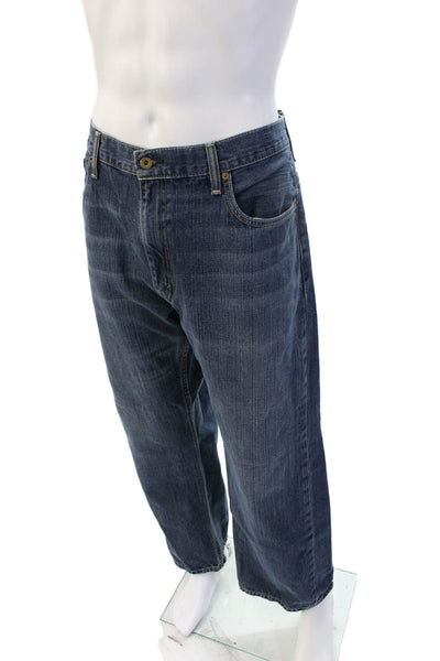 Frame Denim Unisex Skinny Wide-Leg Jeans Dark Blue Size 28