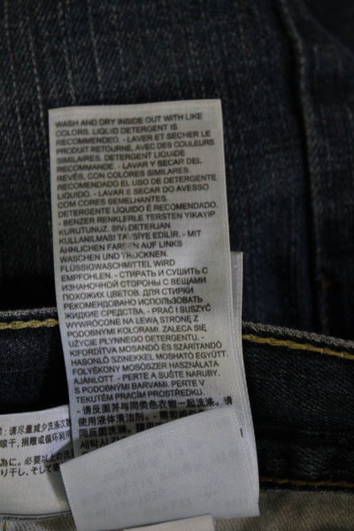 Levis Mens Dark Blue 100% Cotton Wide Leg Jeans Button Fly Inseam 30 Size 40