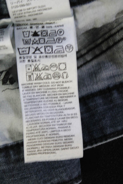 Levis Mens Wide Leg Dark Blue Cotton Jeans Size 40