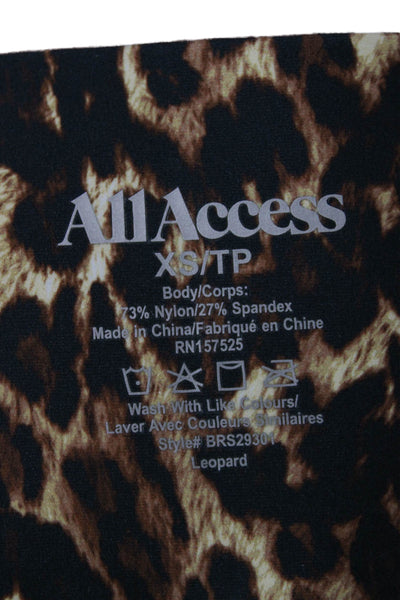 All Access Womens Black Leopard Ankle Jeggings Size XS
