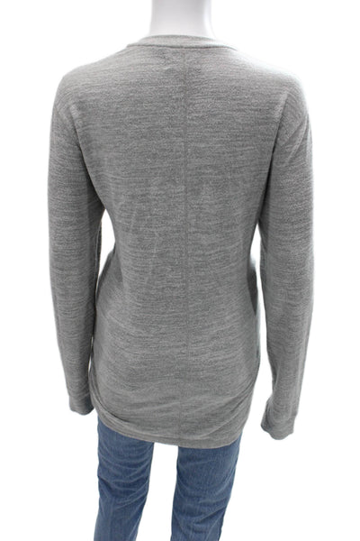 Velvet by Graham & Spencer Womens Gray Basic Button Up Long Sleeve Top Size M