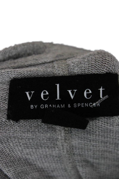 Velvet by Graham & Spencer Womens Gray Basic Button Up Long Sleeve Top Size M